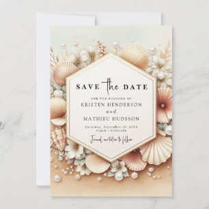 Save The Date Mariage romantique à la plage imprimable