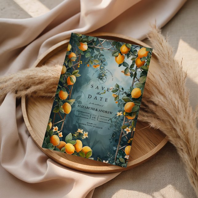 Save The Date Mariage Romantique au Jardin de Citrons (Créateur téléchargé)