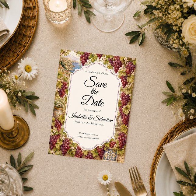 Save The Date Mariage romantique au vignoble (Créateur téléchargé)