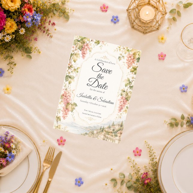 Save The Date Mariage Romantique au Vignoble (Créateur téléchargé)