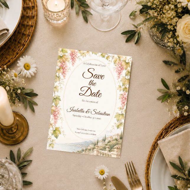 Save The Date Mariage Romantique au Vignoble (Créateur téléchargé)