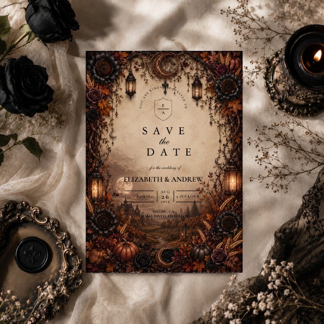 Save The Date Mariage Romantique de Rêve d'Automne (Créateur téléchargé)