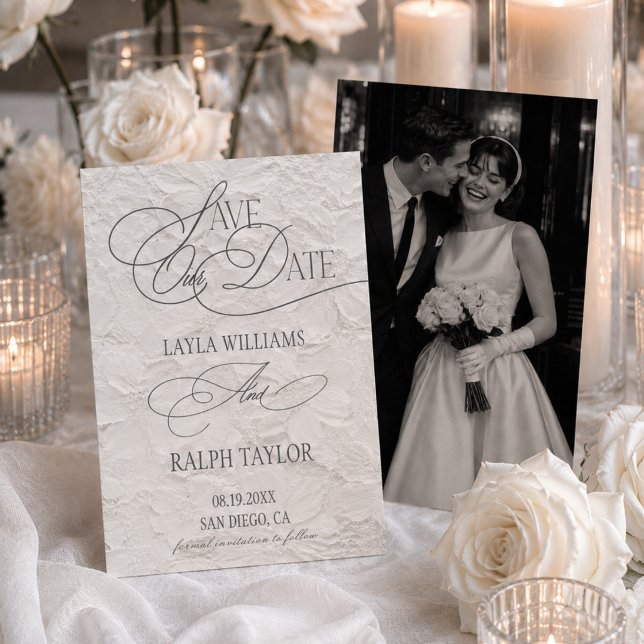 Save The Date Mariage Romantique Floral (Créateur téléchargé)