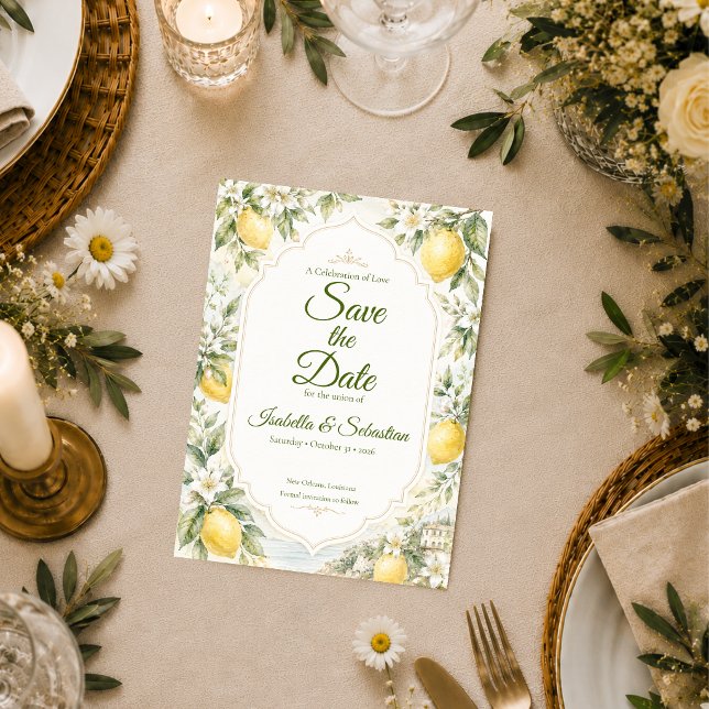 Save The Date Mariage romantique méditerranéen (Créateur téléchargé)