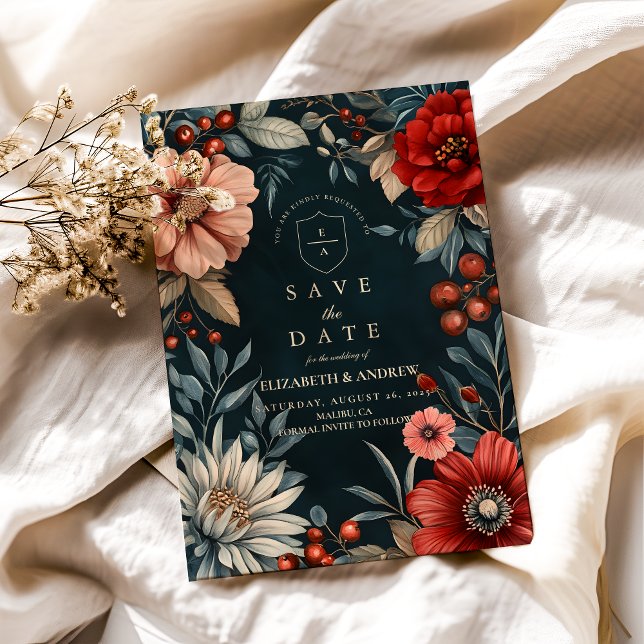 Save The Date Mariage Romantique Victorien Sombre (Créateur téléchargé)