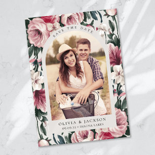 Save The Date Mariage Rose aquarelle