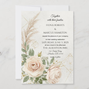 Save The Date Mariage Rose classique Rustique Boho