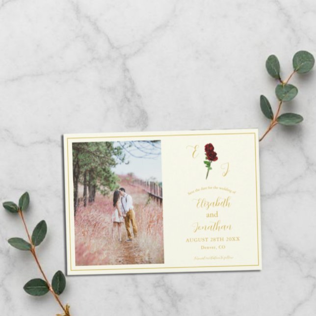 Save The Date Mariage Rose d'or ivoire (Créateur téléchargé)