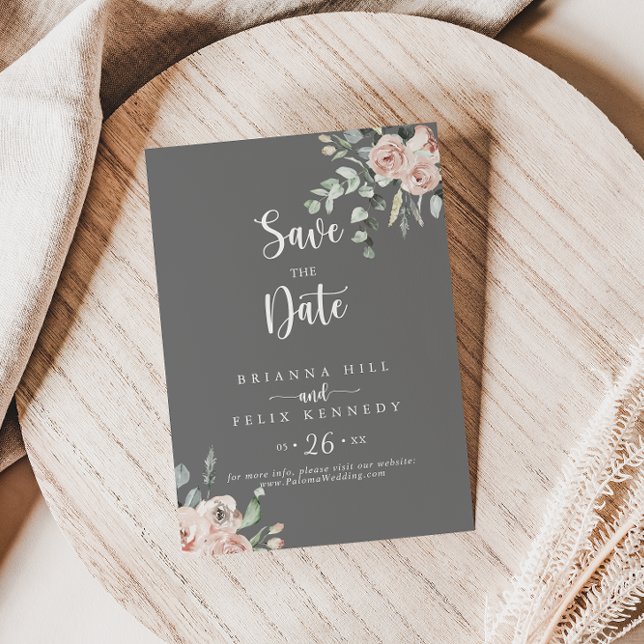 Save The Date Mariage rose rose rose classique (Créateur téléchargé)