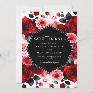 Save The Date Mariage rouge Crimson joueur minimal