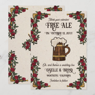 Save The Date Mariage RPG Thème Ale Rouge Gratuit