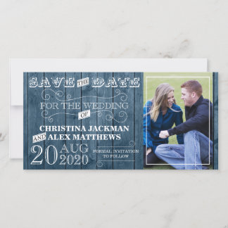 Save The Date Mariage Rustic Vintage Enregistrer la date Photo