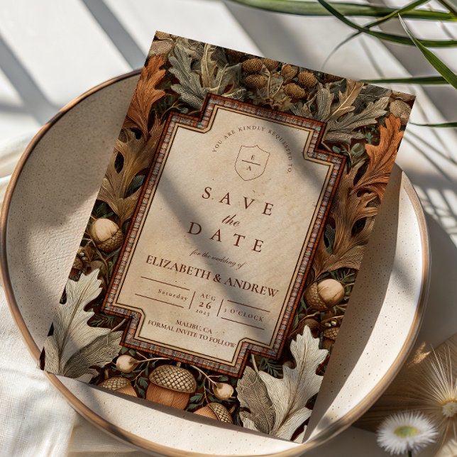Save The Date Mariage Rustique Bois de Chêne (Créateur téléchargé)