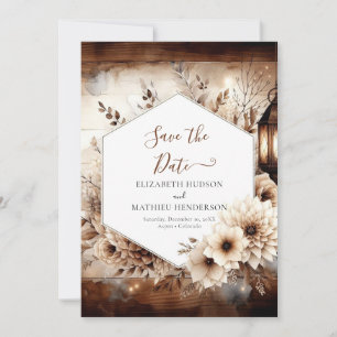 Save The Date Mariage rustique de Boho Whimsical