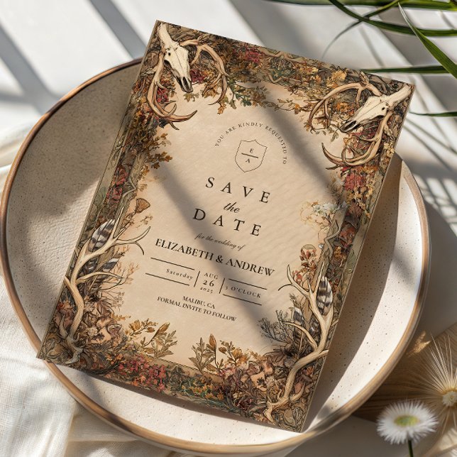 Save The Date Mariage Rustique de Cerfs en Automne (Créateur téléchargé)
