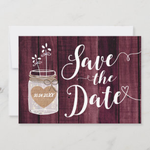 Save The Date Mariage Rustique Moderne dans un Pot en Terre "Sav