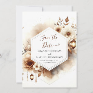 Save The Date Mariage rustique numérique simple