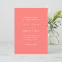 Mariage Simple Corail Vibrant Moderne