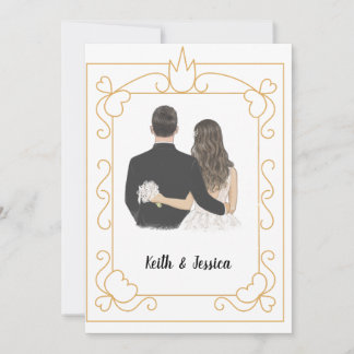 Save The Date Mariage simple de la mariée et du marié