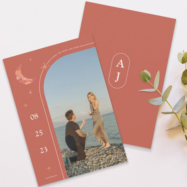 Save The Date Mariage Simple En Terracotta Enregistrer La Date (Créateur téléchargé)