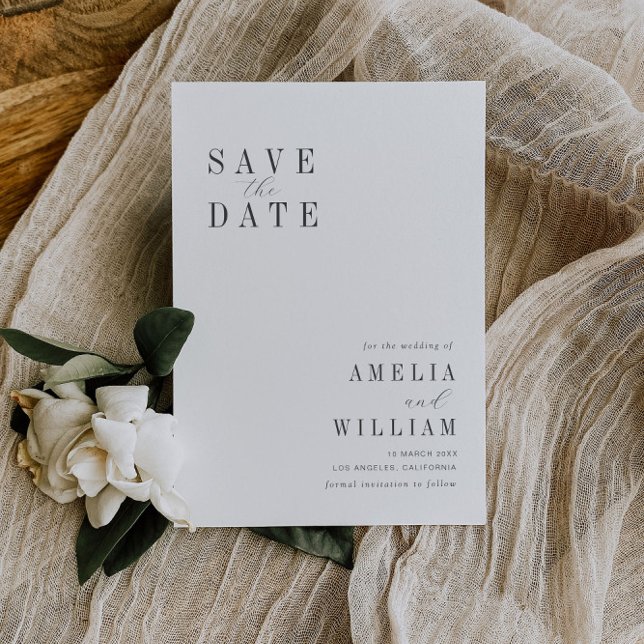 Save The Date mariage simple Enregistrer la date (Créateur téléchargé)