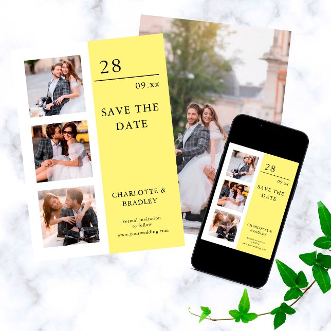 Save The Date Mariage Simple Enregistrer La Photo Date (Créateur téléchargé)