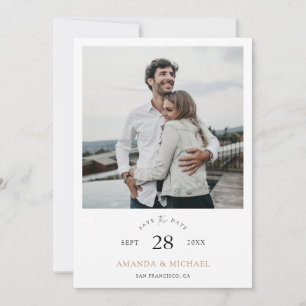 Save The Date Mariage simple et élégant Enregistrer la date avec