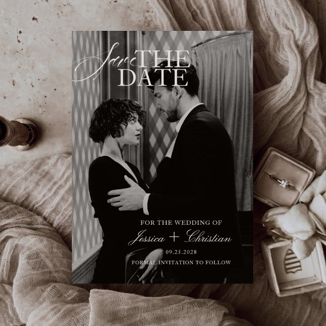 Save The Date Mariage simple et moderne avec une esthétique de l (Créateur téléchargé)