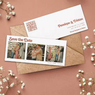 Save The Date Mariage simple et moderne de collage photo