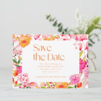 Mariage Simple Fleurs Orange Rose Moderne