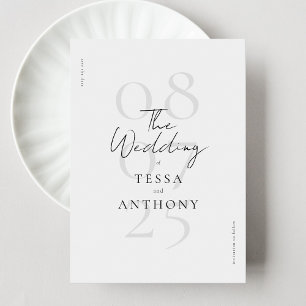 Save The Date Mariage Simple Moderne Minimaliste