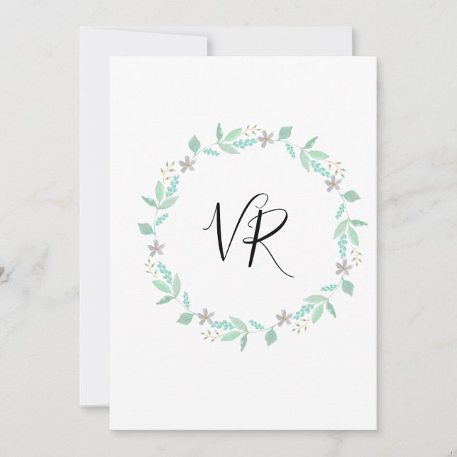 Save The Date Mariage simple sarcelle et or, date à retenir (Devant)