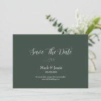 Mariage simple vert foncé et blanc ROE
