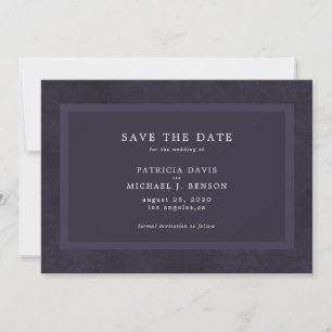 Save The Date Mariage simple violet élégant