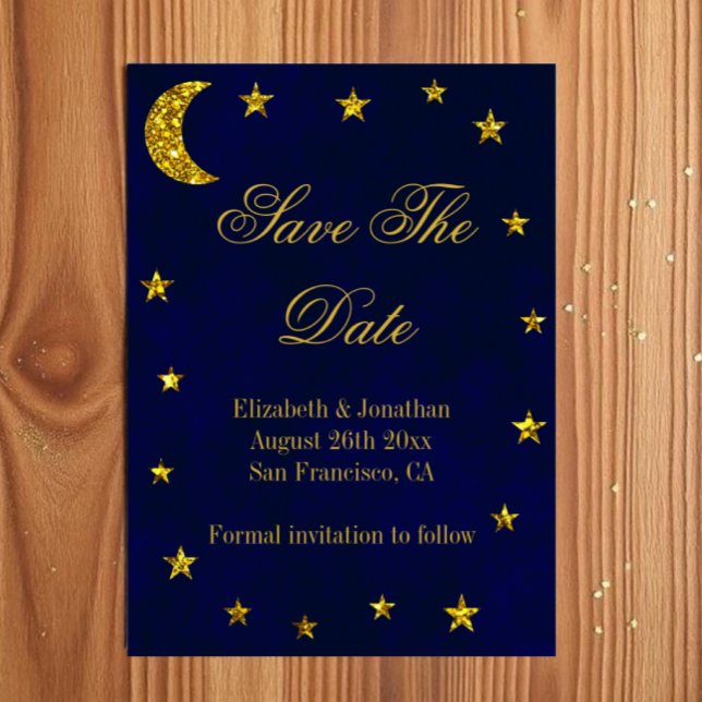Save The Date Mariage sous le ciel nocturne céleste (Créateur téléchargé)