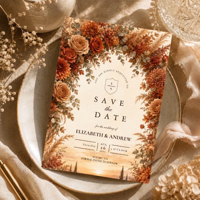 Save The Date Mariage sous une Arche Automnale Enchantée (Créateur téléchargé)