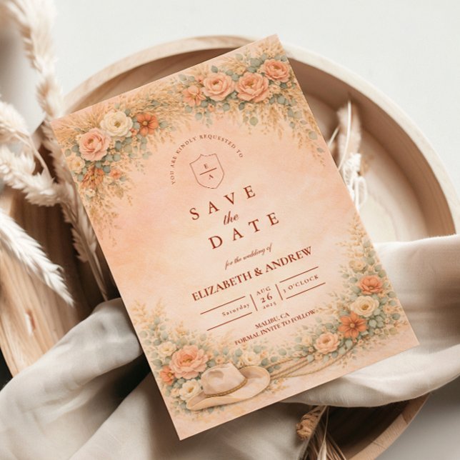 Save The Date Mariage sous une arche de jardin rustique de cowgi (Créateur téléchargé)