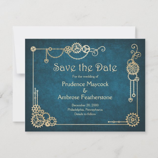 Save The Date Mariage Steampunk (Devant)