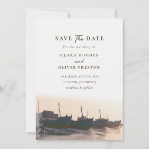 Save The Date Mariage sur la côte égéenne à la première lumière
