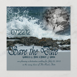 Save The Date Mariage sur la plage côtière