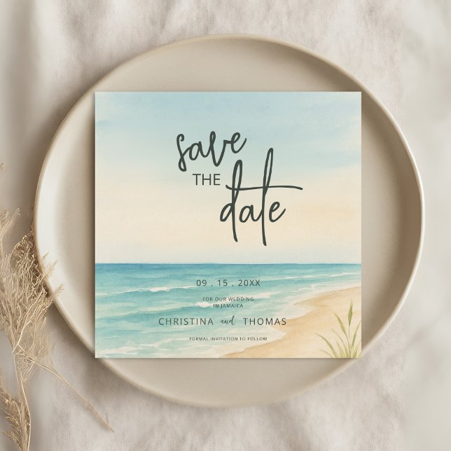 Save The Date Mariage sur la Plage en Élite, Enregistrez la Date (Créateur téléchargé)