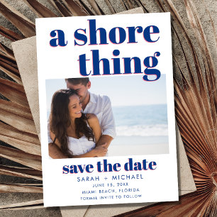 Save The Date Mariage sur la plage Une chose au bord de la mer P