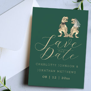 Save The Date Mariage sur le thème des dinosaures