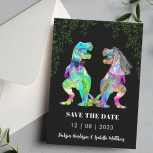 Save The Date Mariage sur le thème des dinosaures