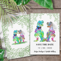 Mariage sur le thème des dinosaures