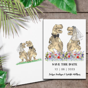Save The Date Mariage sur le thème des dinosaures
