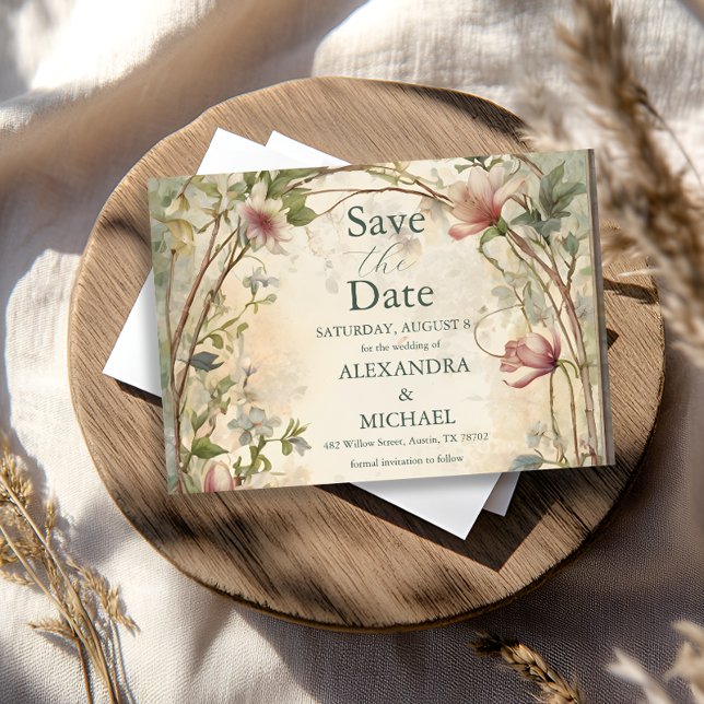 Save The Date Mariage symphonique florale inspiré Art nouveau (Créateur téléchargé)
