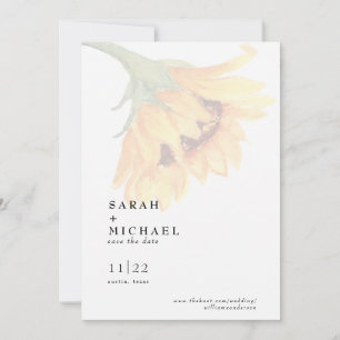 Save The Date Mariage Tournesol Automne Enregistrer La Date