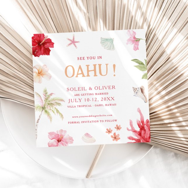 Save The Date Mariage tropical de destination (Créateur téléchargé)