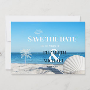 Save The Date Mariage Tropical sur la Plage Océane Enregistrer l